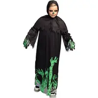 Muovijalelu - Kostuum Glowing reaper (7-9 jr) - Kinderen - Grim reaper - Halloween verkleedkleding - Horror - Reaper