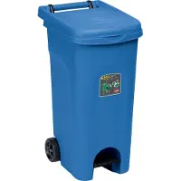 Stefanplast Container 'Urban' - 80 liter - Kliko - Pedaalemmer - Rolcontainer - Met wielen - Blauw