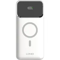 LDNIO powerbank Magsafe Draadloos -powerbank 10000mAh -Magnetisch -Type C 20W PQ12, 22.5W Snellaadfunctie met display LED