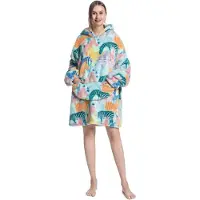 Badrock Hoodie deken - Zebra fleece deken met mouwen en capuchon – fleece hoodie – fleece kleed met capuchon en mouwen – maat XS t/m XL – hoodie blanket - TV plaid met mouwen - 90 cm