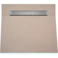 Wiper Betegelbare doucheplaat voor eenmalig gebruik 90 x 160 cm OneWay douchegoot type Sirocco betegelbaar douchebord douchebak gelijkvloers