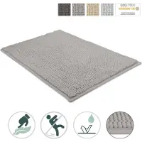 Elegance Beautissu Beaumare WR – Badmat Antislip 80x50cm – Douchemat Badkamer Grijs