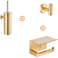 Guido Gusto Toilet accessoires set Mat goud design