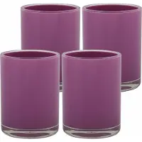 Spirella Drinkbeker/limonadebeker - 4x - luxe kunststof - paars - 440 ml - Bekers