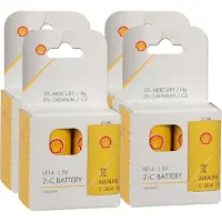 Shell Batterijen - type LR14 - 8x stuks - Alkaline - Longlife