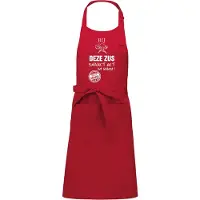 Kariban Cadeauschort - tekstschort - Keukenschort - BBQ schort - verjaardag - moederdag - het smaakt het lekkerst bij deze Zus - rood