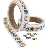 Packlinq Sticker ogen, d 13 mm, diverse kleuren, 2000 stuk/ 1 doos