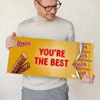 Twix XXL - 800 gram aan chocolade - Boodschap: "You're the best!" - In -style