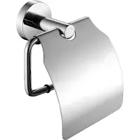 Guido Gusto Wc-rolhouder volledig Rvs Rond met klep