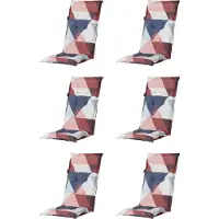 Madison - Tuinkussen - Universeel - Triangle Blue - 6 stuks - 123x50cm