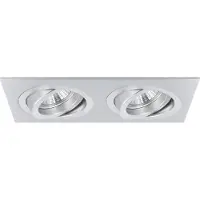 Yphix Torino - Inbouwspot Aluminium Dubbel - Kantelbaar - 2 Lichtpunten - 175x93mm