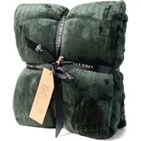 Senza Cozy Fleece Plaid - Duurzaam rPet - 160 x 120 cm - Groen