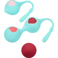 EIS , liefdesballen, 'lieve set liefdesballen', Ø 3.5 cm, huidvriendelijke siliconen, inclusief lus, mint