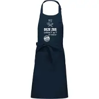 Kariban Cadeauschort - tekstschort - Keukenschort - BBQ schort - verjaardag - moederdag - het smaakt het lekkerst bij deze Zus - navy blauw