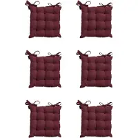 Madison - Zitkussen - Universeel - 6 stuks - 46 x 46 cm - Bordeaux