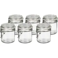 Vivalto Voorraadpotten/bewaarpotten - 6x - Tarro - 250 ml - glas - beugelsluiting - D11 x H10 cm