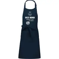 Kariban Cadeauschort - tekstschort - Keukenschort - BBQ schort - verjaardag - moederdag - het smaakt het lekkerst bij deze Mama - navy blauw