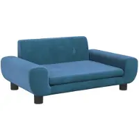 vidaXL Hondenmand 70x45x33 cm fluweel blauw