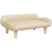 vidaXL Hondenmand 70x40x24 cm stof crèmekleurig