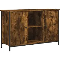 vidaXL Tv-meubel 100x35x65 cm bewerkt hout gerookt eikenkleurig