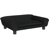 vidaXL Hondenmand 70x48x22 cm fluweel zwart