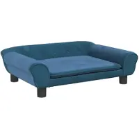 vidaXL Hondenmand 70x48x22 cm fluweel blauw