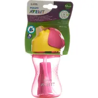 Philips Tasse paille 260 ml rose et jaune -