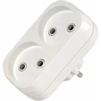 Makel Stopcontact splitter - Verdeelstekker - Verloopstekker 2-voudig - Wit - Verticaal - Stekkers - Verdeelstekker - Stekkerdoos