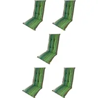 Madison - Tuinkussen - Hoge Rug - 5st - Lines Green - 120x46cm - Groen