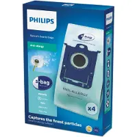 Philips FC8022/04 Originele stofzuigzakken s-Bag, antiallergie, 4 stuks