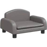 vidaXL Hondenmand 50x40x30 cm kunstleer grijs