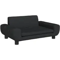 vidaXL Hondenmand 70x45x33 cm fluweel zwart