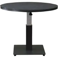 AVH-Collectie San Sebastian lounge dining tuintafel 90 cm rond H50,5-H75 cm in hoogte verstelbaar antraciet