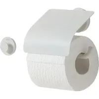Tiger Toiletrolhouder Urban Klein Met Klep Inclusief Handdoekhaak Wit
