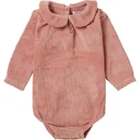Noppies Girls bloomersuit Valladolid long sleeve romper Meisjes Rompertje - Cameo Brown - Maat 68