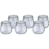 Zeller Weckpot/inmaakpot Alfie - 6x - 500 ml - glas - beugelsluiting - D11 x H11 cm