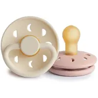 Frigg Fopspeen Moon Maat 1 0-6 Mnd Blush Cream 2 Stuks