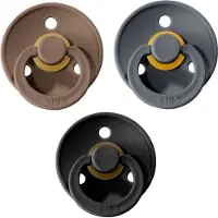 BIBS fopspeen - maat 3 - 18-24 maanden - 3 stuks - dark oak - cloud - black