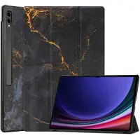IMoshion Design Trifold Bookcase voor de Samsung Galaxy Tab S10 Ultra / Tab S9 Ultra - Black Marble
