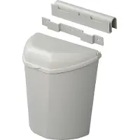 Proplus afvalbak met deksel 6 liter 29,5 cm lichtgrijs