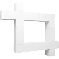 vidaXL 9-delige Tv-meubelset bewerkt hout wit