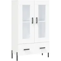 vidaXL Hoge kast, wit, 69,5 x 31 x 115 cm, houtvezel