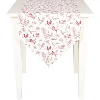 Clayre & Eef tafelloper 50x160 - rood - katoen, 100% katoen