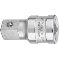 Hazet Verlengstuk 917-1 · 1/2 inch (12,5 mm) vierkant hol · 1/2 inch (12,5 mm) vierkant massief · Lengte: 45 mm