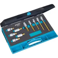 Hazet Dopsleutelbitset 990/10 - 1/2 inch (12,5 mm) vierkant hol - Binnenveeltandprofiel XZN - 10-delig - M8 – M18