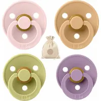 BIBS fopspenen - T1 -Blossem, Lavendel, Olijf & Desert Sand -0-6 maanden - spenen - speen - fopspeen - BolleToet speenzakje