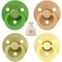 BIBS fopspenen - T1 -Pear, Desert Sand, Olijf & Sunshine -0-6 maanden - spenen - speen - fopspeen - BolleToet speenzakje