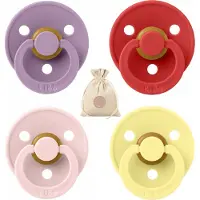 BIBS fopspenen - T1 -Blossem, Lavendel, Sunshine & Strawberry -0-6 maanden - spenen - speen - fopspeen - BolleToet speenzakje