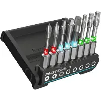 Hazet SmartHolder met 8 bits | lang 2304SH-11 | 1/4 inch (6,3 mm) zeskant massief | Binnen-zeskant-profiel, Kruiskop profiel PH, Binnen-TORX-profiel | 8-delig | PH1 | PH 2