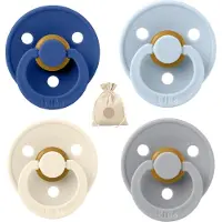 BIBS fopspenen - T1 -Cornflower, Ivory, Cloud, Baby blue -0-6 maanden - spenen - speen - fopspeen - BolleToet speenzakje